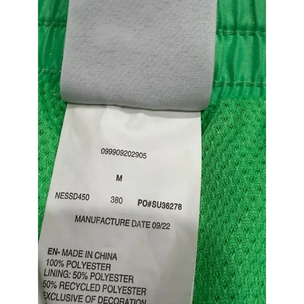Nike Swim Essential Logo Lap 7 Inch Volley Shorts Green Lined Size M
